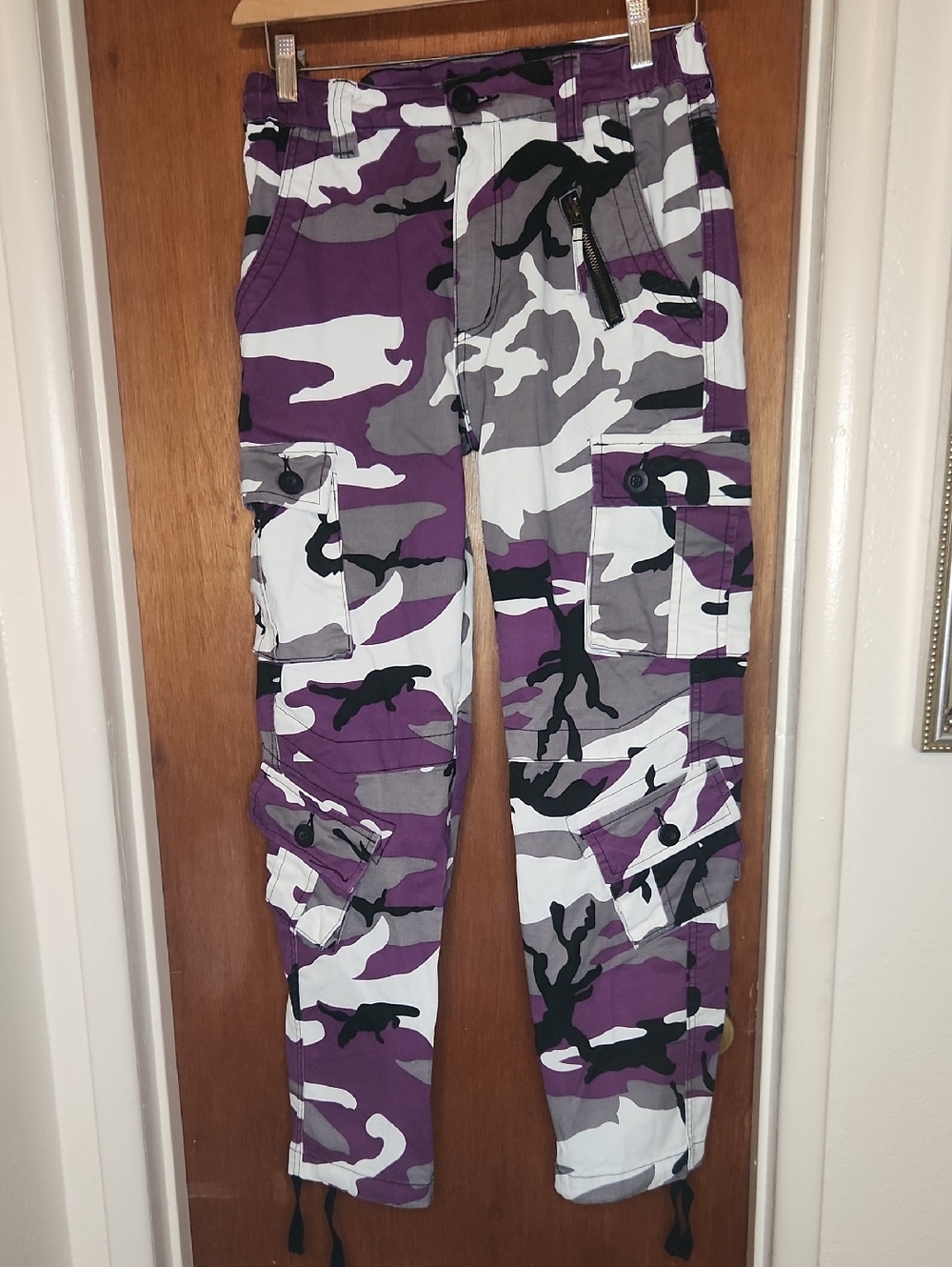 Purple Camo Cargo Pants